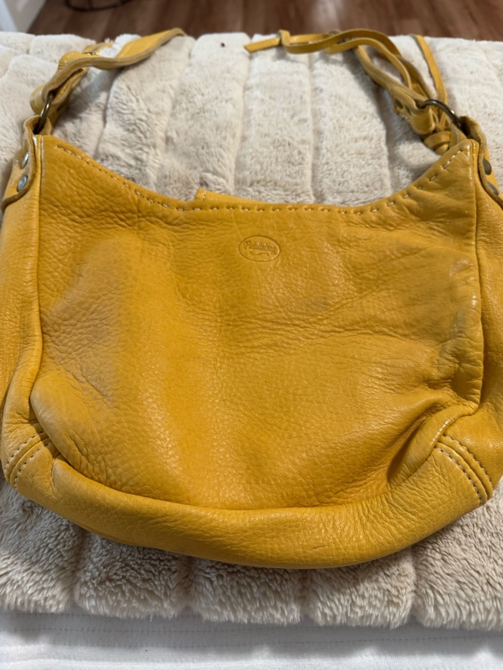One of a kind custom made Mustard Leather Shoulder Bag with Tassel Detail-  NWOT - Picture 9 of 11